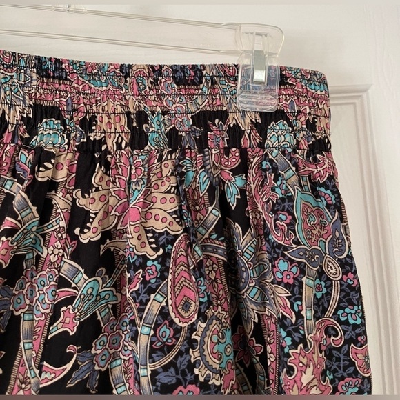 Vintage NY Clothing Co paisley pink black blue palazzo pant set- Size Large - Picture 7 of 13